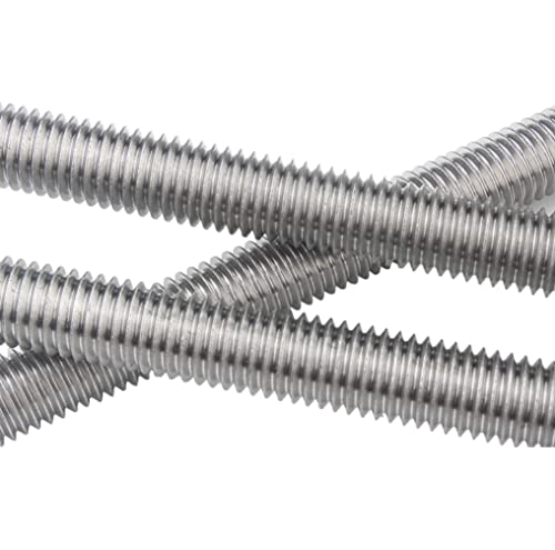 FEEIMOL Stainless Steel Fully Threaded Rod Bar Studs M5x150mm (2 pcs), Silver - Image 4