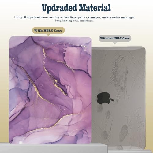 Funda para MacBook 12 ultrarresistente de mármol morado con tacto suave mate 5