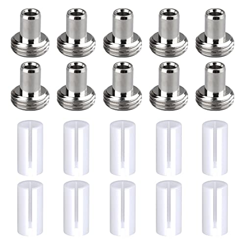 VOANZO - Lot de 20 adaptateurs en céramique optique pour outils à fibres optiques pour localisateur visuel de défauts et testeur de fibres, 10 manchons en céramique et 10 connecteurs d'assemblage