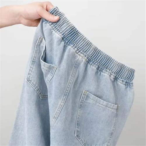Men's Y2K Drawstring Jeans Korean Style Loose Fit Straight Wide Leg Denim Pants Hip Hop Streetwear3