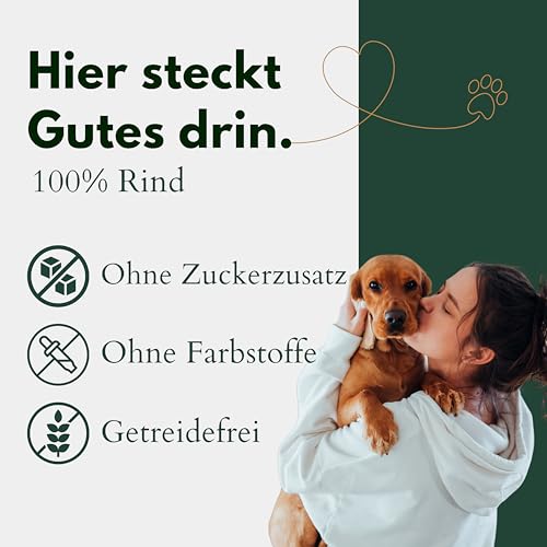 BREERs Getrocknete Ochsenziemer 20 cm für Hunde 10 Stück eigene deutsche Herstellung | Hundeleckerli Kaustange Hundesnack für große, kleine Hunde & Welpen | Kauartikel reinigt und stärkt das Gebiss