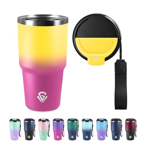 Tazza Termica 600ml 20oz, Termos Caffè con Doble Pared Reutilizable, Tazza da Viaggio per Caffe, Borraccia Termica in Acciaio Inox, sin BPA, Bicchiere Termico para Viajes, Oficina, Deporte, Escuela