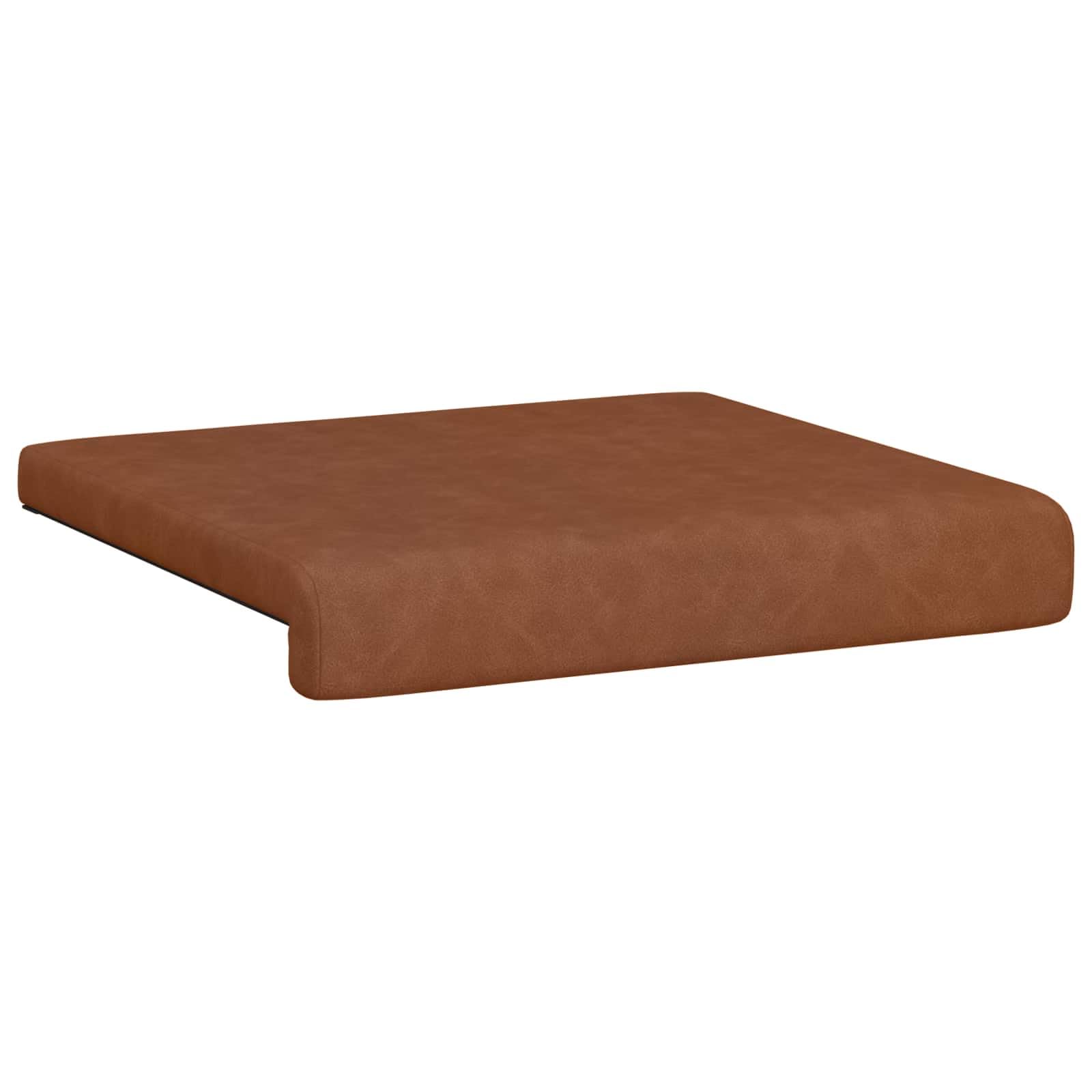 Poduszka na ławkę 4 szt. sztuczna skóra brązowa głębokość 35 cm | Kształt litery L, rama z materiału drewnopochodnego, wypełnienie piankowe, łatwa w pielęgnacji, do przedpokoju i salonu