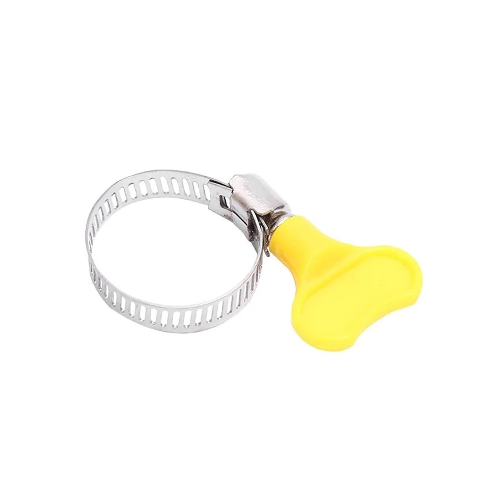 Lot de 5 colliers de serrage en acier inoxydable avec poignée en plastique pour tuyau d'arrosage de jardin, maison, voiture (16-25 mm, 5 pièces)