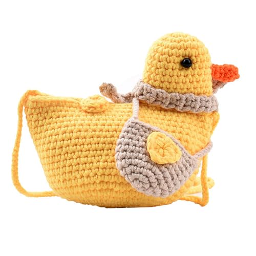 Handmade Duck Wallet, Kawaii Messenger Bag,Cute Coin Purse Women's Coin Purses and Pouches suitability Animal Purses for Little Girls (yellow)