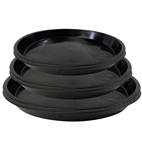 Dunpute Plant Saucer 16 18 20 Inch, 6 Pack Heavy Duty Large Plant Tray For Planter Pot, Plastic Flower Pot Saucers Drip Water Trays For Indoors And Outdoors #TOP6