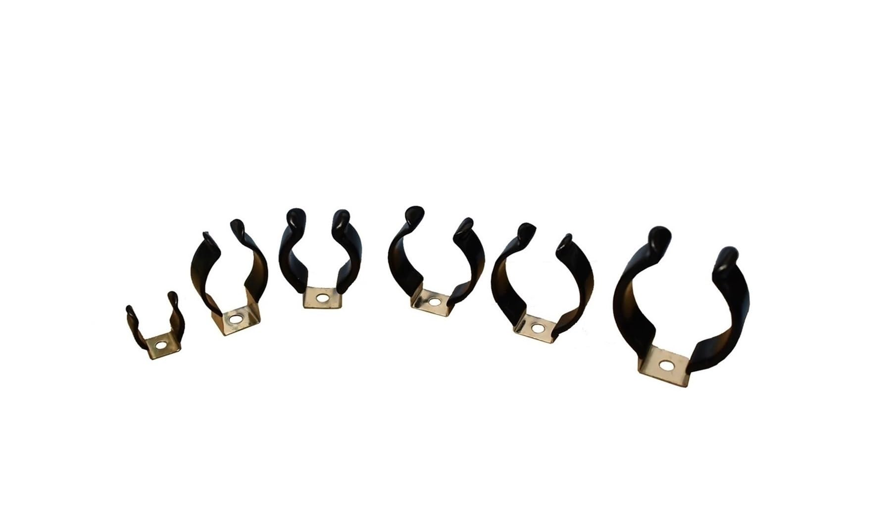 Generico Supporti for tubi in PVC nero T5 T8 T9 T10 T12 Morsetti for lampadine a LED Supporto for tubi fluorescenti Accessori di montaggio di ricambio Clip a U(4PCS,T12)