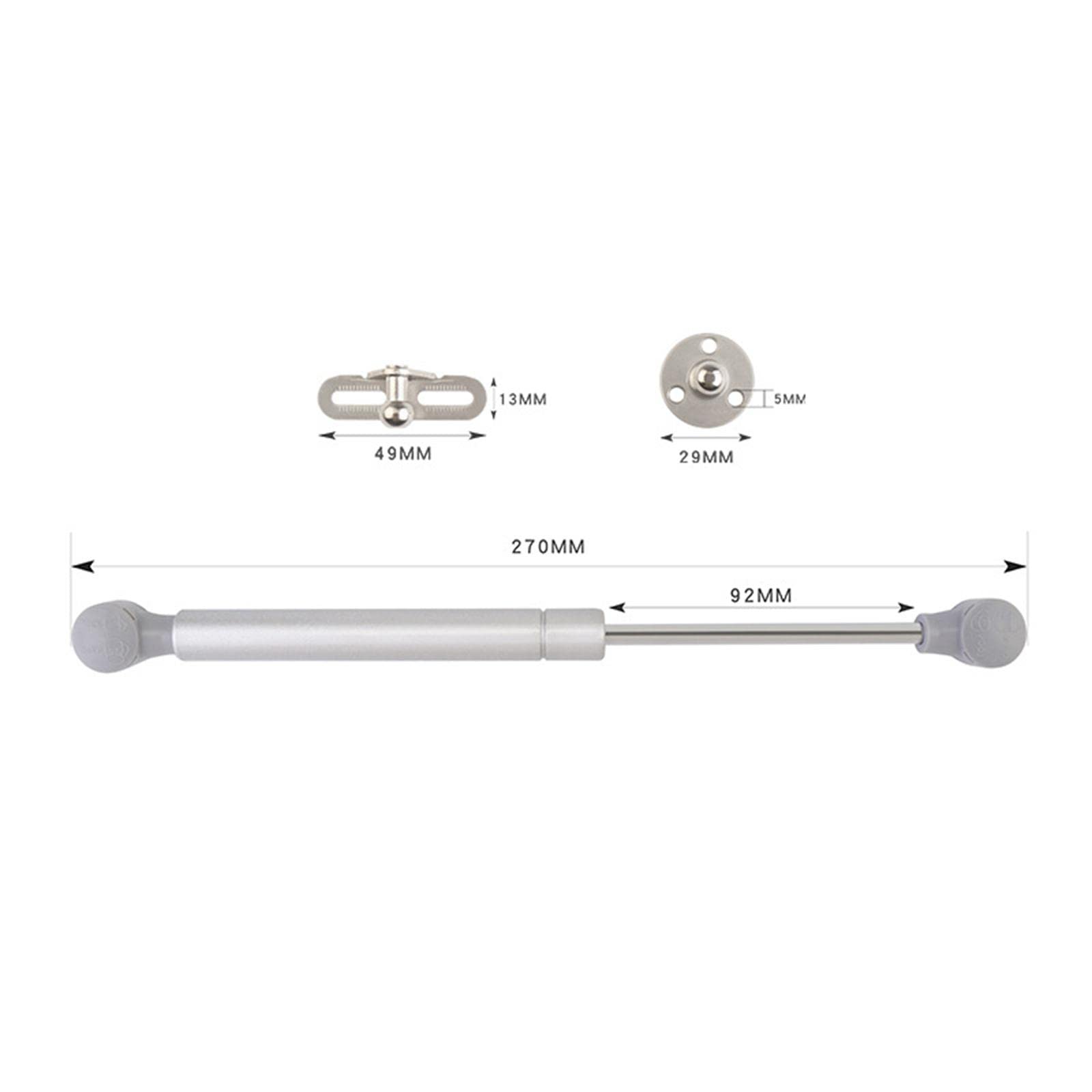ATORSE® Gas Spring Lift Support Struts Universal for Toy Box Wardrobe Cabinet Door Wood Argent 80N 4