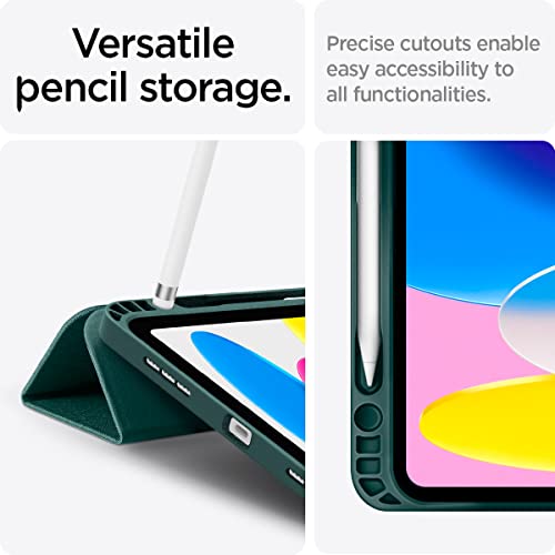 Spigen Urban Fit Designed for iPad 10.9 inch Case iPad 10th Generation Case (2022) with Pencil Holder - Midnight Green by Spigen - Used condition - Image 7