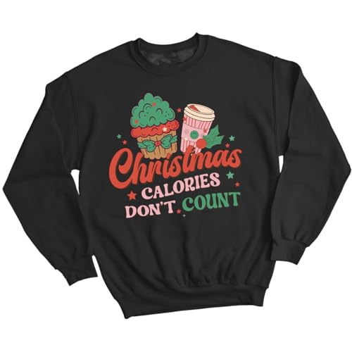 D&T All I Want For Christmas Is Food Jumper Funny Mens and Womens Sweatshirts #MC 4XL Black