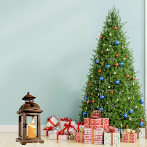 Classic Rustic 17" Wooden Lantern Candle Decorative For Vintage Home Decor Country Wedding Fireplace Mantel Patio Table Decoration Indoor Outdoor #TOP3