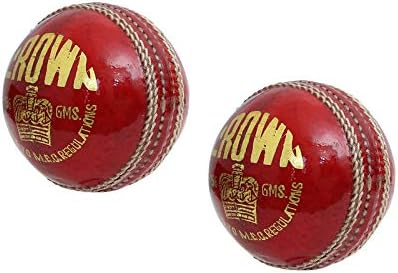 CW Crown Hard Cricket Ball Senior 5.5oz Club & Match Practice Adult Balls Pack of 2