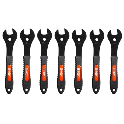 SONZUIA Bicycle Cone Wrench Set Tool (13, 14, 15, 16, 17, 18, 19mm), Bike Cone Spanner Set, Wheel...