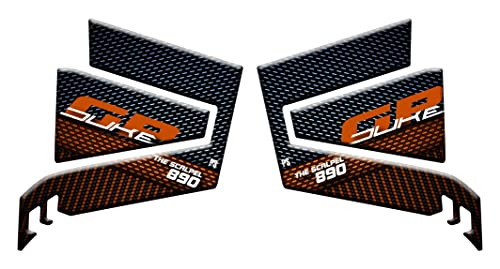 Protections latérales KTM DUKE 890 GT adhésif réservoir bleu
