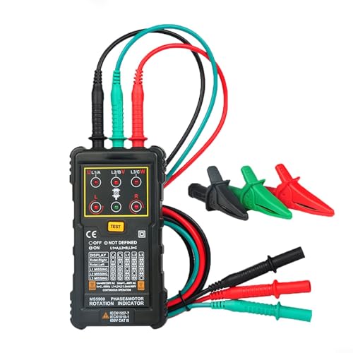 Indicador PM5900 de la rotación de la fase s del motor compacto con la detección de la rotación del motor sin contacto y la prueba de la fase para los sistemas trifásicos