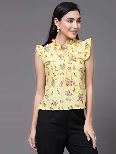 Image of OOMPH! Women's Crepe Floral Relaxed Fit Shirt