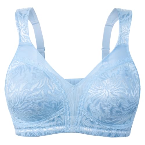 Image of Wingslove Women's Full Coverage Non Padded Comfort Minimizer Wire-Free Bra Plus Size