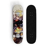 Kssmice Skateboard Longboard Doble Tilt Skateboard, Anime Bakugou Katsuki para Skateboarding, Completo estándar Longboard Professional Patinetas Patinaje de Dibujos Animados, Superficie Mate