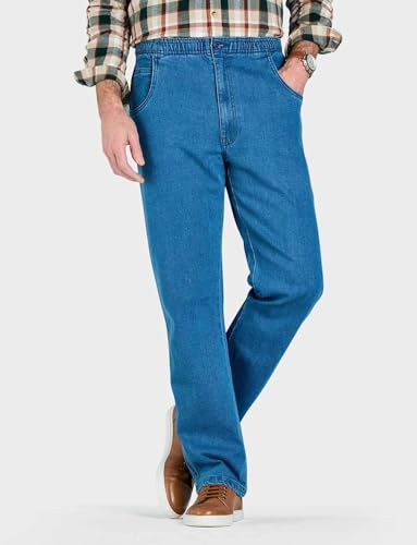Chums Men's Comfort Fit Elasticated Waist Drawcord Denim Jeans Light Blue2