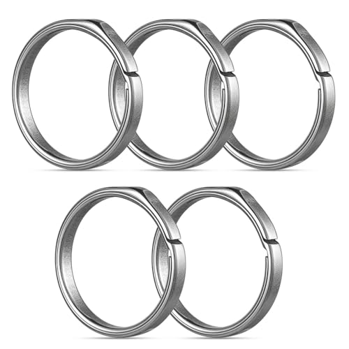 Image of TISUR Titanium Key Chain Rings, Heavy Duty Keychain Rings