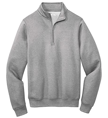 Joe's USA Felpe da uomo 7.8 in pile con cerniera 1/4 in S-4XL, Erica atletica, XL