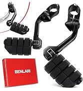 Benlari Rear Passenger Foot Pegs For Harley Touring Models 1993 2025 Black A3 Steel Foldable