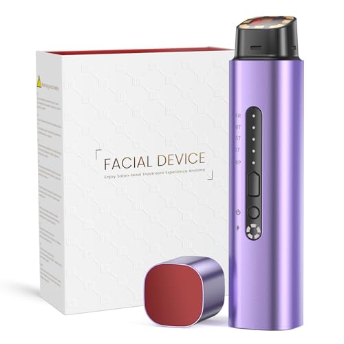 Oranmagic Appareil Visage Radiofréquence Appareil Beauté Massage, EMS et Massage Facial, Luminothérapie LED à 5 Couleurs, Atténue les Rides et les Ridules...