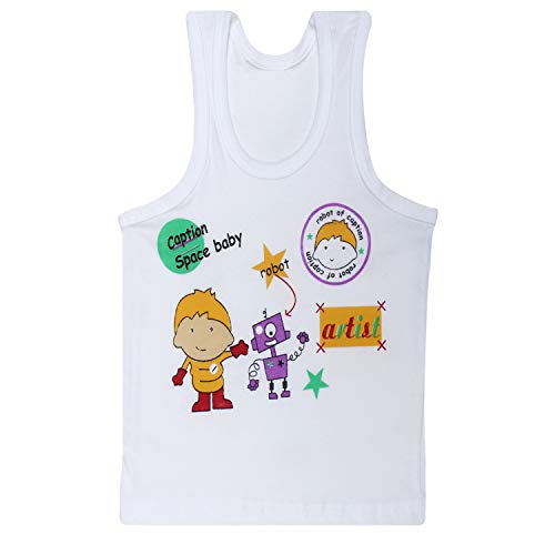 Image of superminis Cotton Vests /Baniyan /Inner Wear - Regular Fit, Sleeveless, Printed Sandos for Girls, Boys and Kids