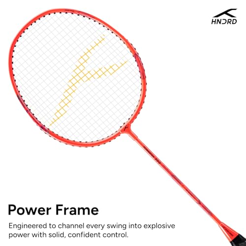 Image of Hundred Powertek 200 Aluminium Badminton Racket Combo, 2 Strung Rackets with 2 Full Covers & 3 Aura Nylon Shuttlecocks, Lightweight Shuttle Bats for Match Play