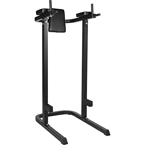 GORILLA SPORTS® Dip Station - Multifunktionale, 111x73,5x162cm, bis 120kg Belastbar, mit Polsterung aus Kunstleder, Stahl - Dip-Station, Kraftstation, Dipständer, Krafttraining, Trainingsgerät