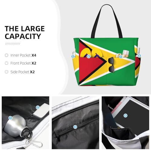 Maryland Flag Heart Women Large Beach Bag Travel Weekender Foldable Tote Bag for Pool Beach Vacation Gym3