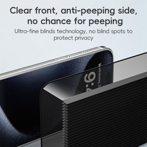 Image of KUZOOM Privacy Glass Screen Protector for iPhone 16 Pro - Anti-Glare & Scratch Resistant