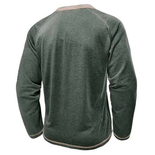 Mens Henley Shirts Long Sleeve Casual Button Basic T-Shirts Classic Vintage Tee Shirts with Pocket4