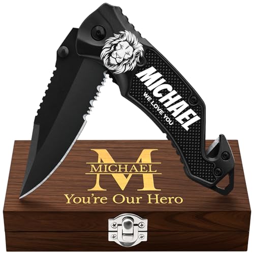 Custom Knife - Personalized Gifts for Men and Women - Engraved Gifts for Dad Husband Boyfriend Wife Girlfriend - Customized Pocket Knives for Birthday, Anniversary - Best Unique Present 6680 PS - 207