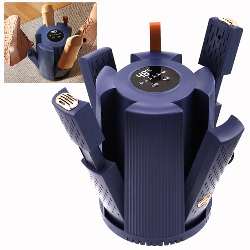 4IN1 Schuhtrockner Elektrisch, 150W Faltbarer Schuhtrockner Elektrisch Antibakteriell Shoe Dryer Schuh Trockner Schuhwärmer mit 1/3/6 H Timer 48℃ Wärmegebläse für Handschuhe Hüte Socken Skistiefel