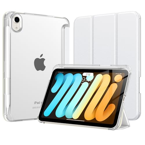 Auto Svegliati/Sonno: La ipad mini 6 custodia è dotata di una funzione di sospensione/risveglio automatico, che attiva o mette in sospensione il tablet in modo fluido quando la cover viene aperta o chiusa. Questo aiuta a conservare la batteria e prolungare il tempo di utilizzo. I ritagli precisi garantiscono l'accesso completo a Touch ID, pulsanti, porte, altoparlanti e altre funzionalità essenziali