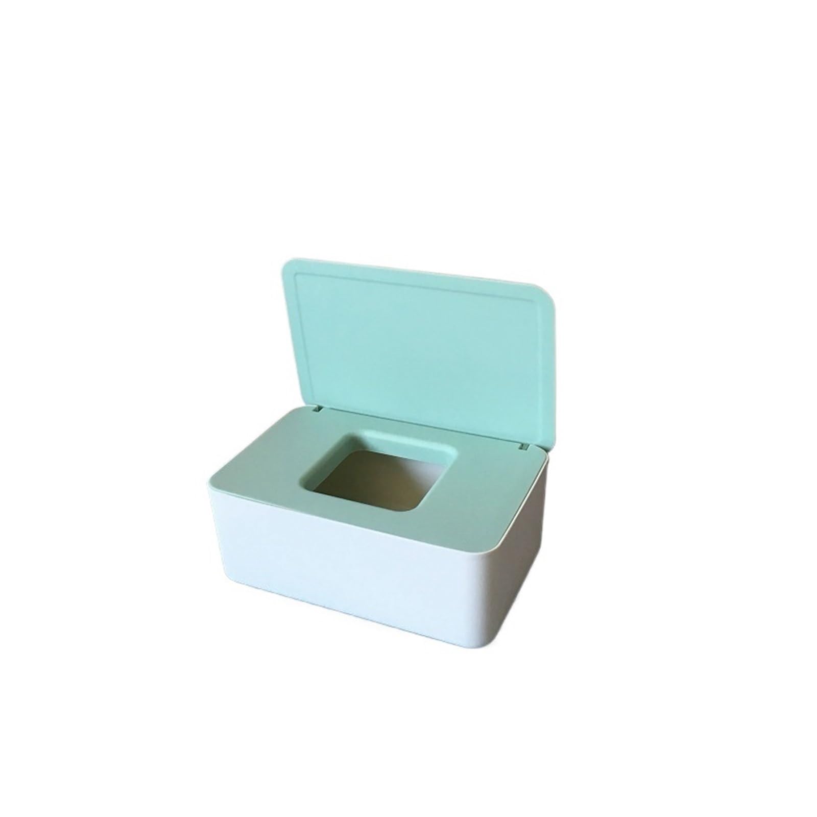 Tissue Box 1pc, Wet Tissue Box Desktop Seal Wipes Paper Storage Box Household Plastic Dust-proof With Lid Tissue(Mint)