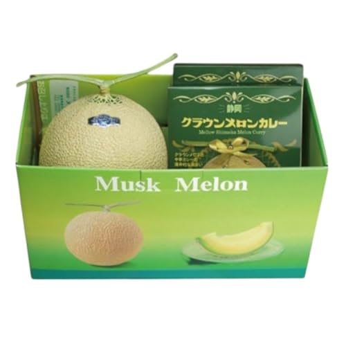 クラウンメロン1玉とメロンカレー2箱 静岡県 袋井市産 果実の王様 果物