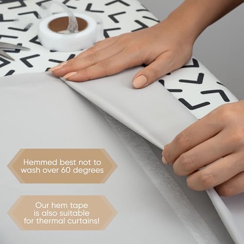 hemming tape - 65 yards x 34 inch - very strong no sew iron-on hem tape for fabric pants curtains amp drapes - durable fabric tape