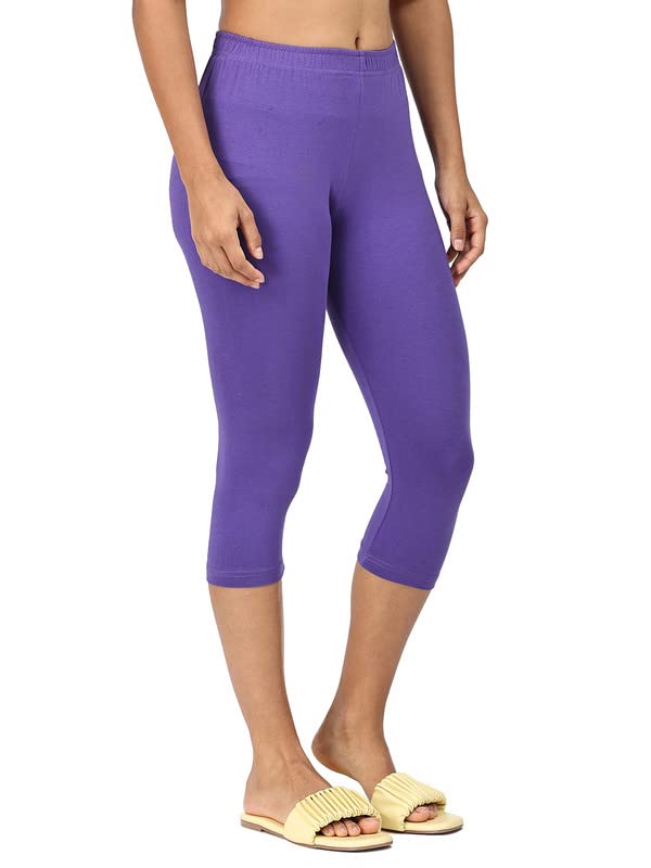 Image of Robinbosky Premium Stretchable Cotton Capri Legging for Women | Suitable for Formal wear & Casual wear | High-End Elastic Makes. The Leggings Squat Proof and Durable for Travel, Yoga, & Workout.
