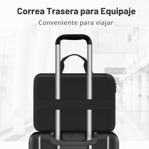 Funda de portátil 15,6 pulgadas para evitar arañazos con bandolera ajustable de transporte 6