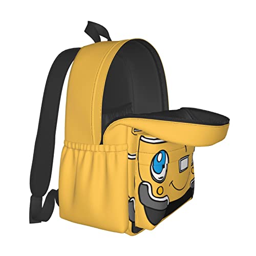 17 Inch Backpack With Adjustable Shoulder Straps Yellow Bus Lightweight Bookbag Casual Daypack For Travel Work4