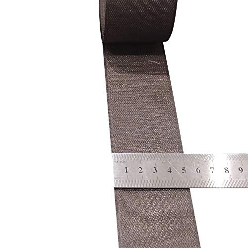 Fecho De Contato Macho E Fêmea 50mm X 1 Metro Cor Café