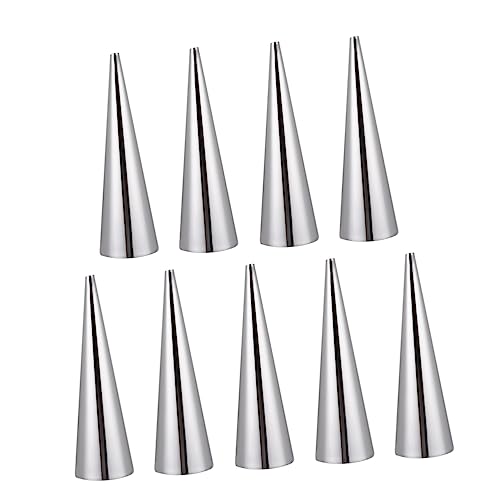 VINTORKY 9pcs Conical Shaped Croissant Stainless Steel Bread Baking for Home Bakery Easy to Baking Supplies