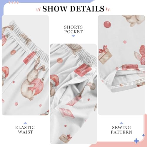 Boys' Pants Christmas Animal Bunnies Gifts Balls Long Bottoms Jogger Pants Elastic Waist Trousers with Pockets S-XL4