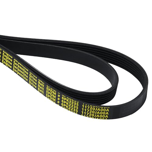 Image of 6PK2235 Serpentine Belt V-Ribbed Drive Belt for 05-10 SC430 4.3L,98 Express 1500 /2500 /3500 Without A /C,06-09 Fusion 2.3L,12-13 Equus /Genesis 5.0L,07-12 Altima 2.5L,Replace 1060880