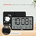 WallarGe Auto Set Digital Wall Clock Battery Operated, Desk Clocks with Temperature, Humidity and Date, Large Display Digital Calendar Alarm Clock for Elderly, Bedroom, Office, 8 Time Zone, Auto DST.