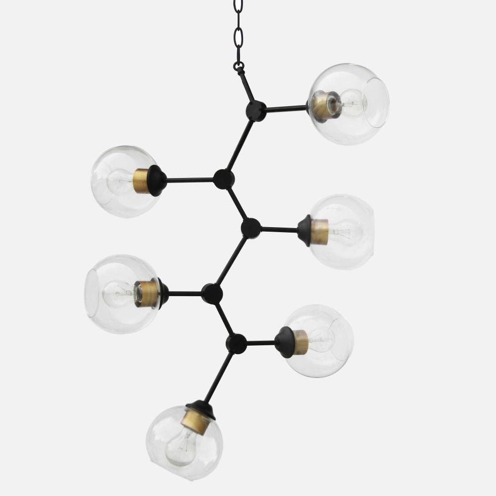 Whitfield LightingCH5711-6BK(NG) Jane - 6 Light Chandelier in Contemporary Style-26 Inches Tall and 26 Inches Wide
