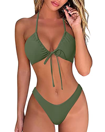 OMKAGI Bikini Set Push Up String Brazilian Bathing Suit