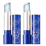 Lippenbalsam Gel blau | Lippenstift mit Farbwechsel mit Blattgold 24 Karat | feuchtigkeitsspendender Lipgloss, langanhaltender thermischer Balsam